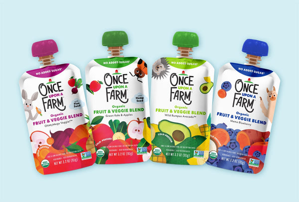 Once Upon a Farm cold-pressed Fruit & Veggie blends