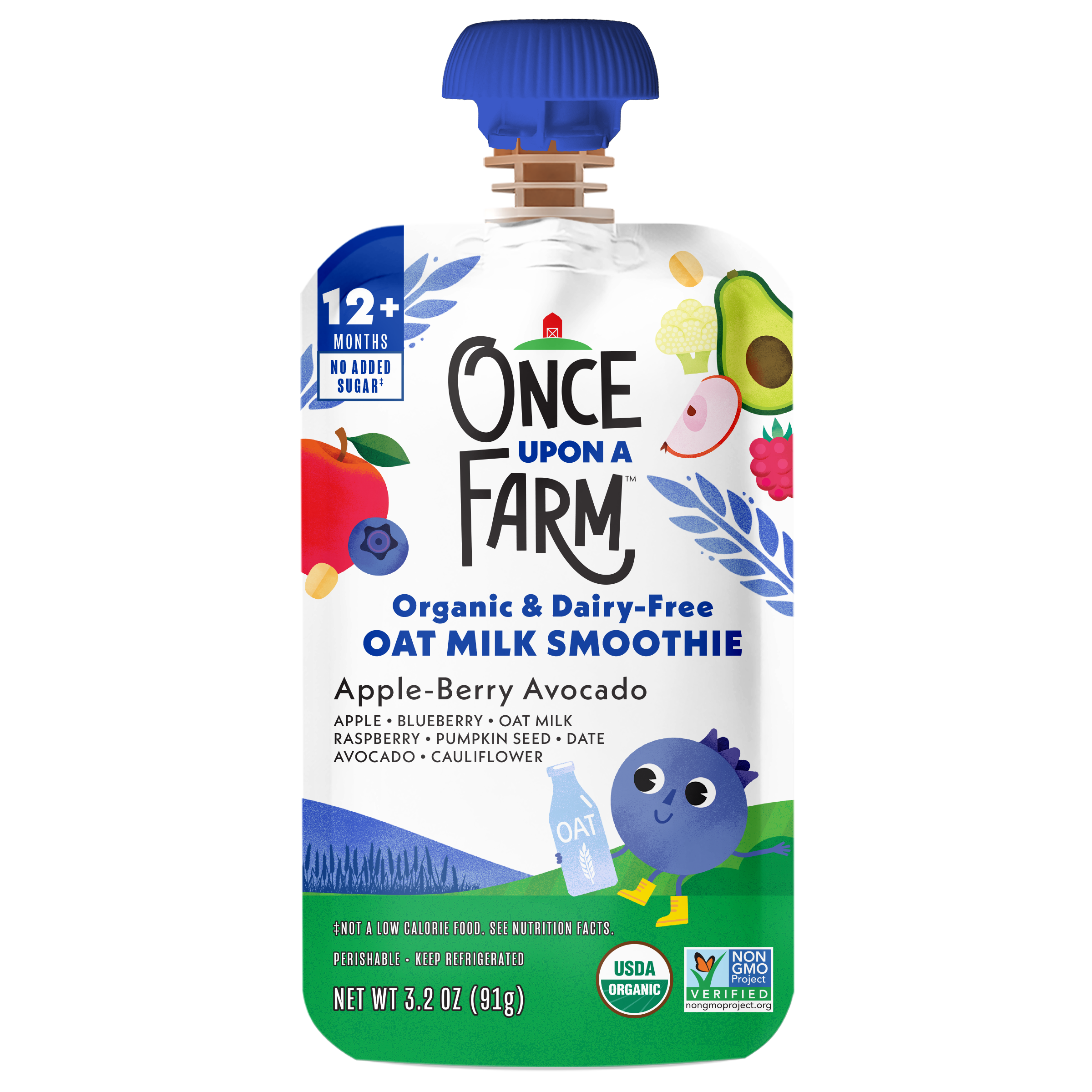 Apple-Berry Avocado Oat Milk Smoothie