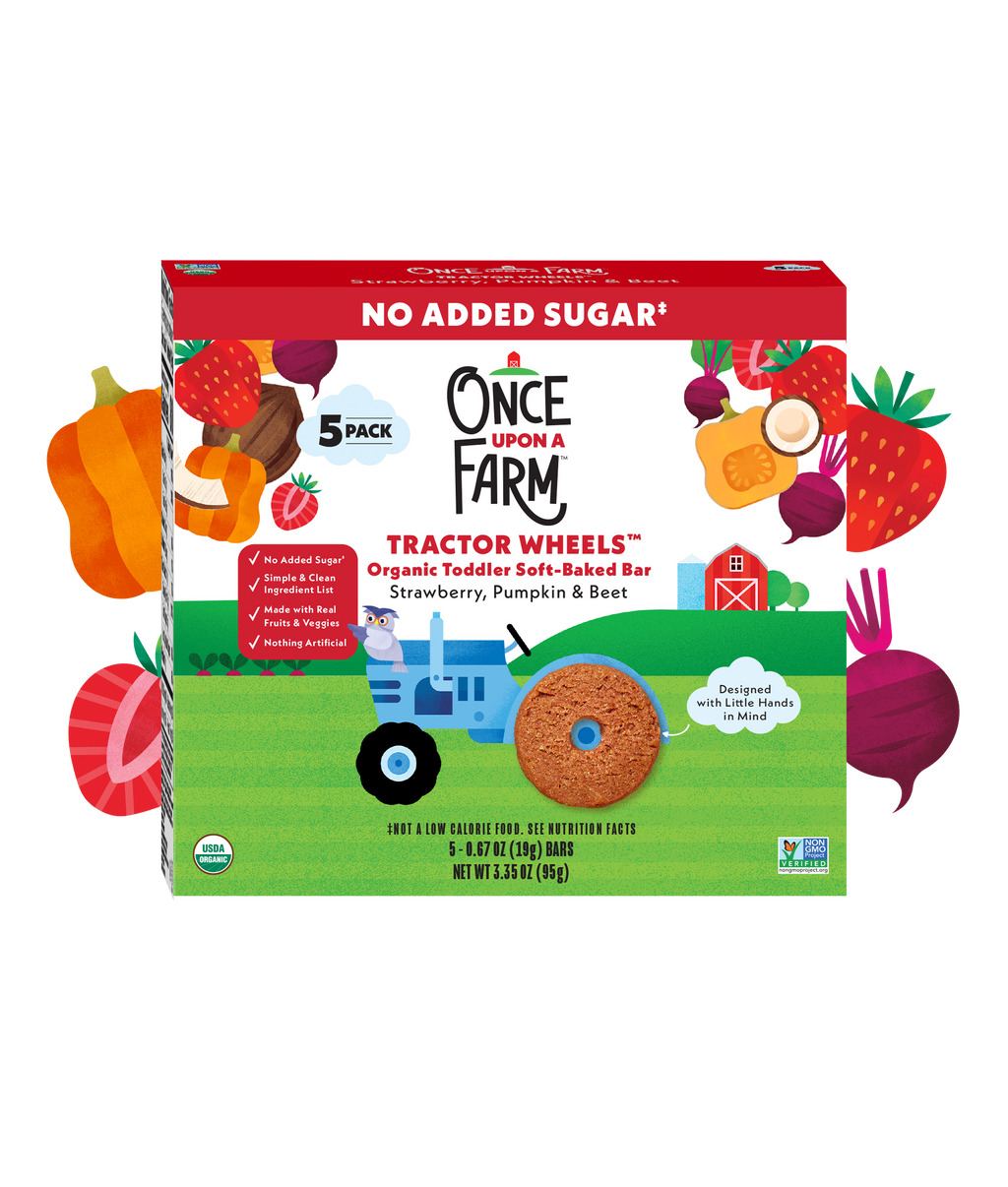 Strawberry, Pumpkin & Beet Tractor Wheels, 8 boxes Once Upon a Farm