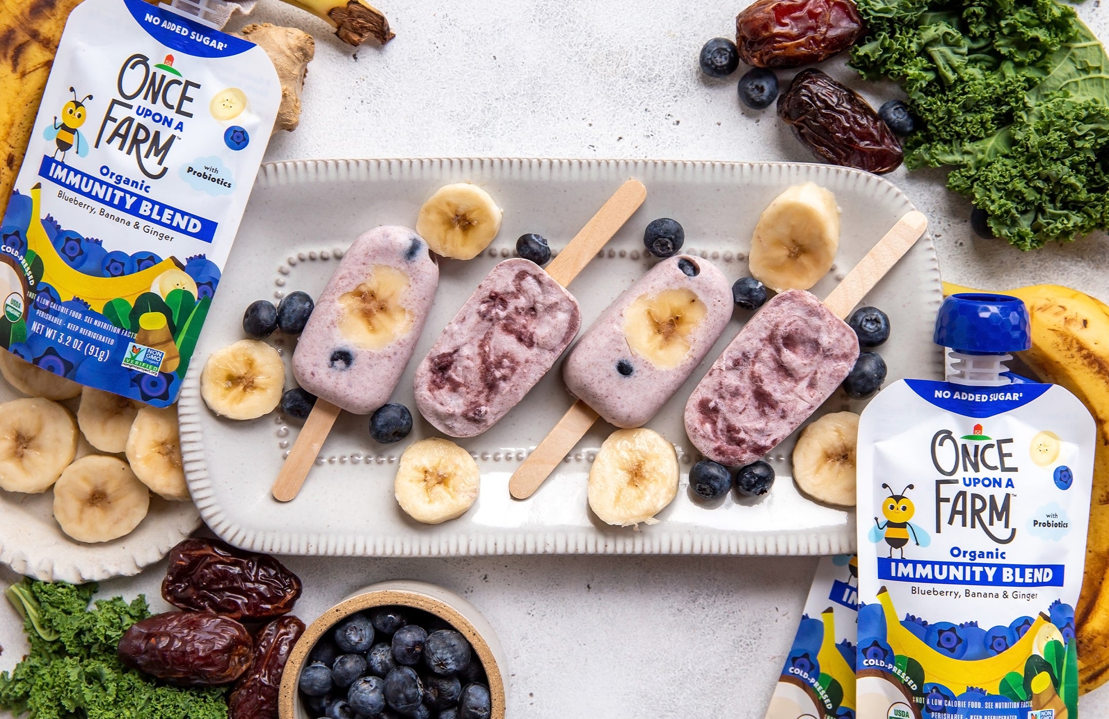 Blueberry Immunity Blend Yogurt Pops Recipe
