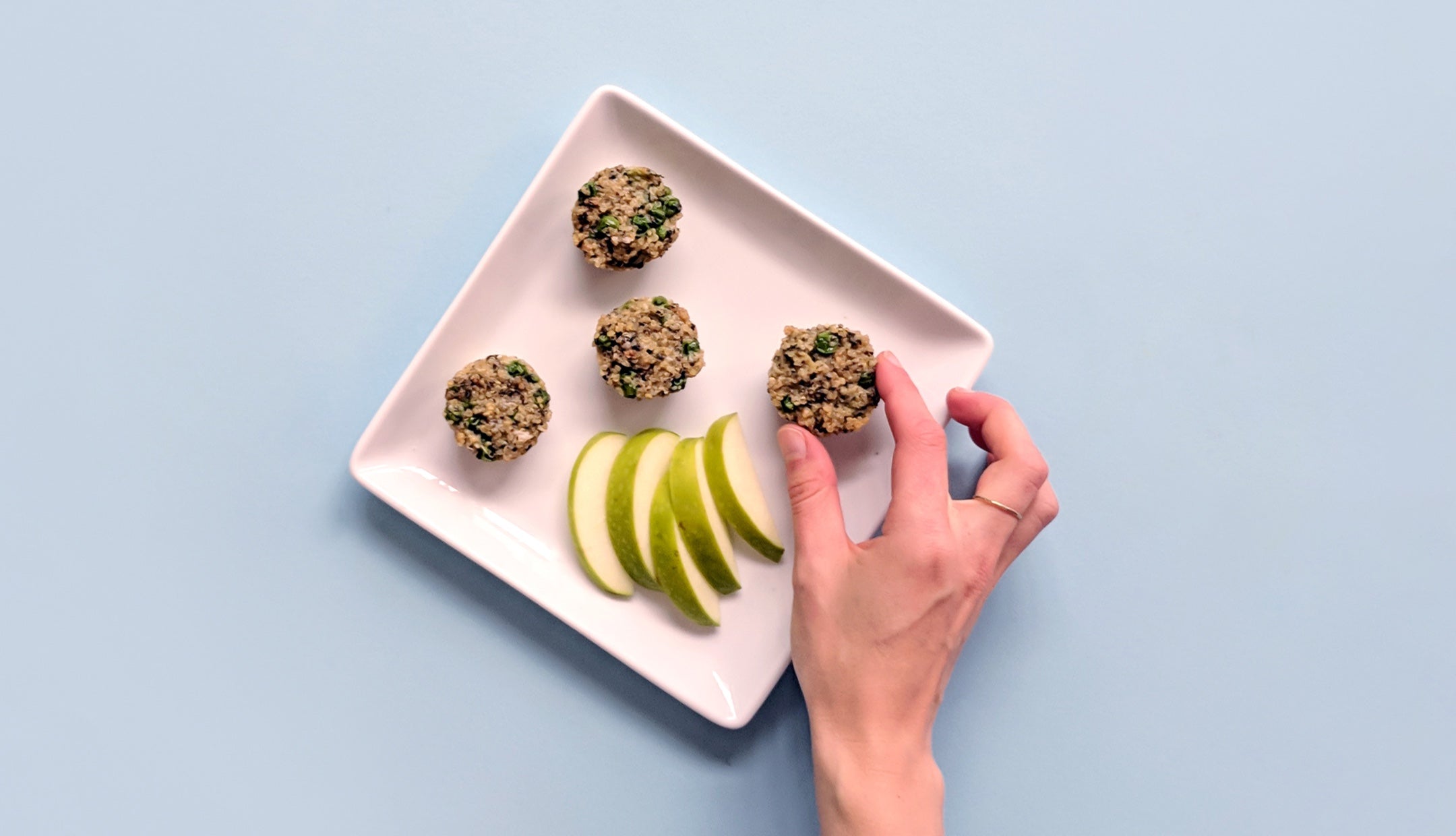 Peas & Zucchini Quinoa Mini Muffins