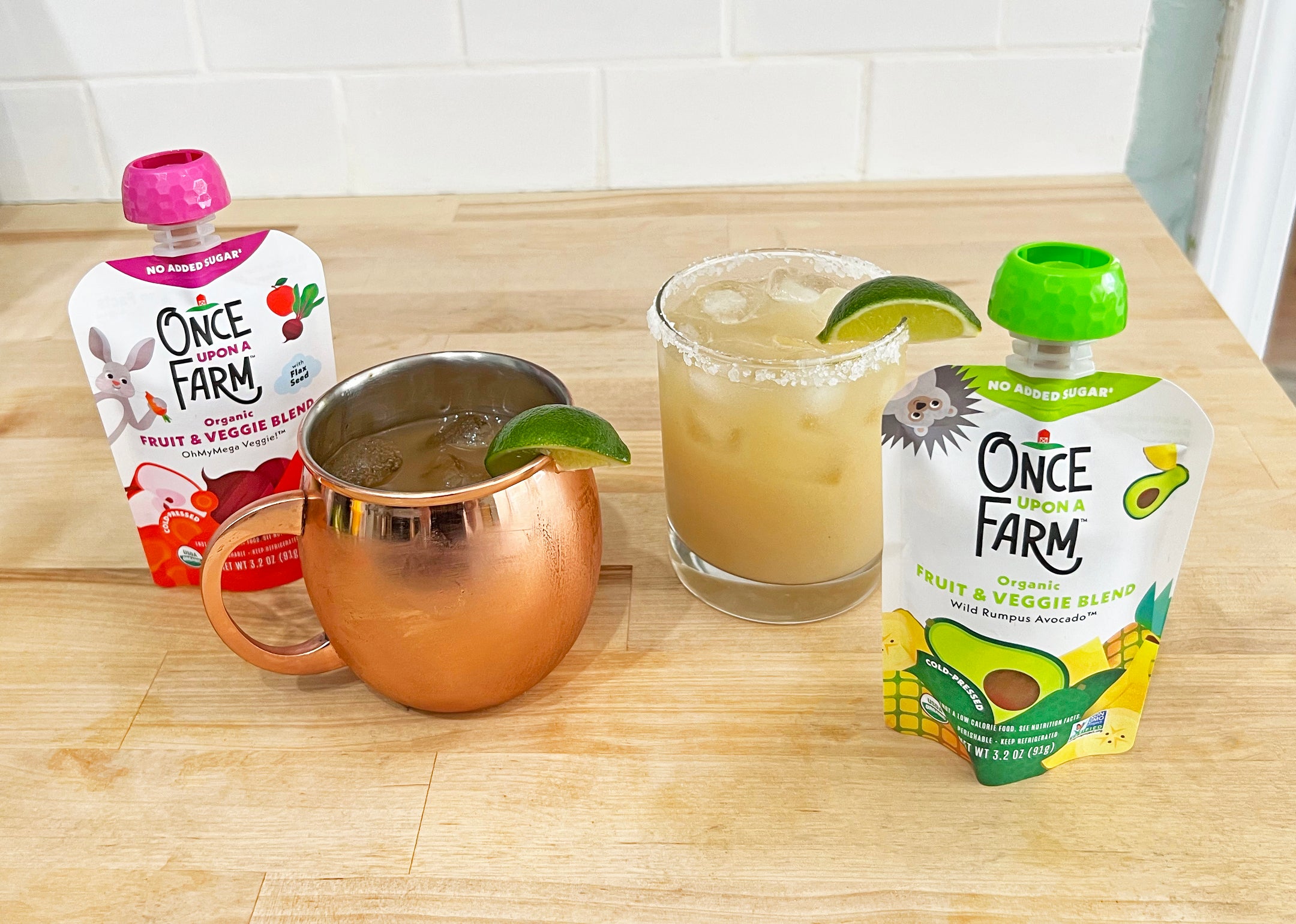 4 Yummy Cocktails & Mocktails Using Once Upon a Farm Blends