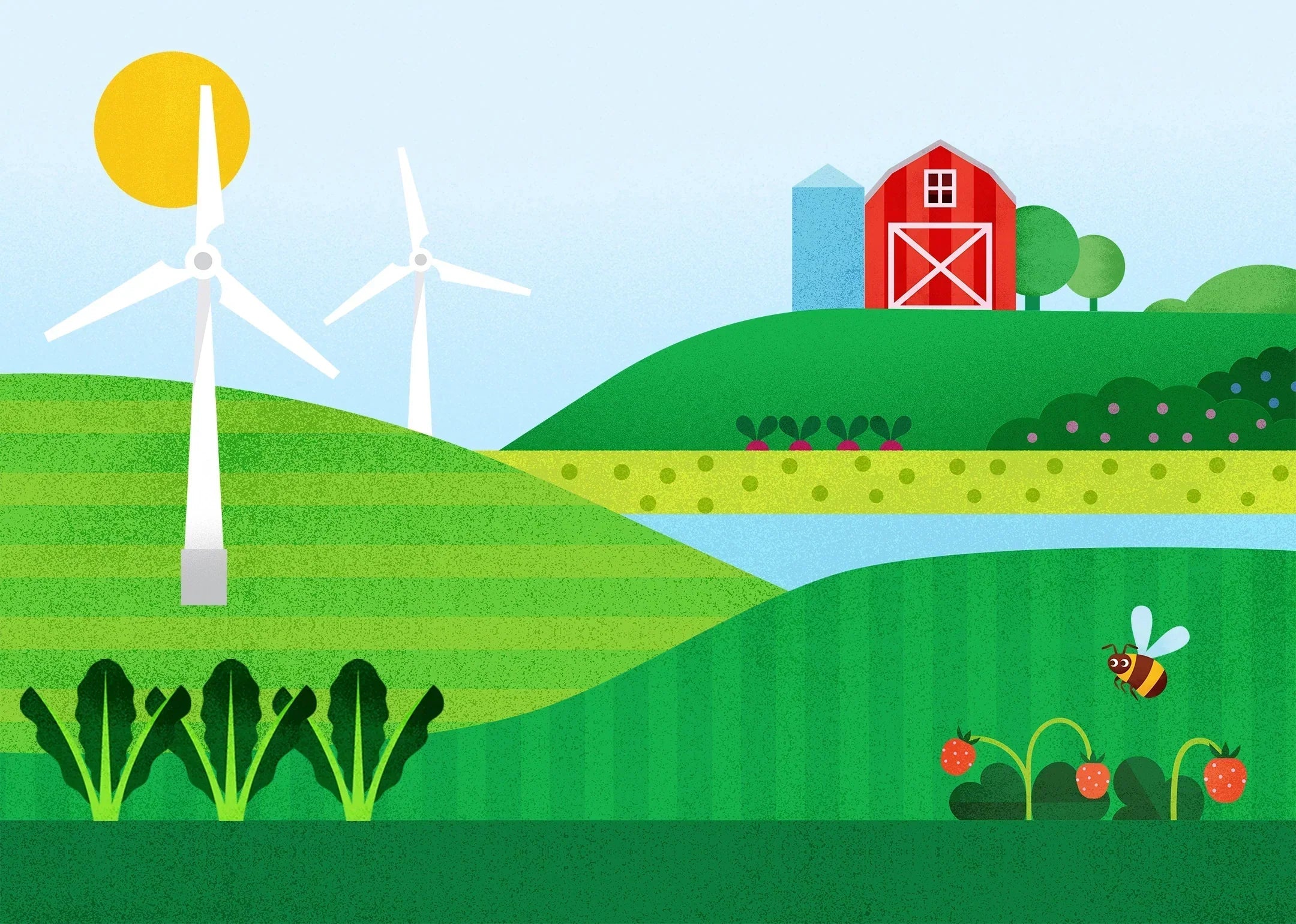 sheep on a grassy field, underneath solar panels