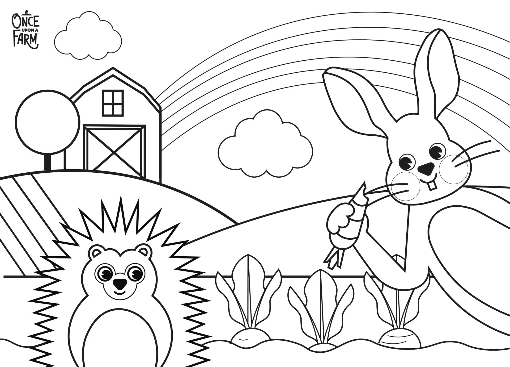Spring on the Farm Coloring Page