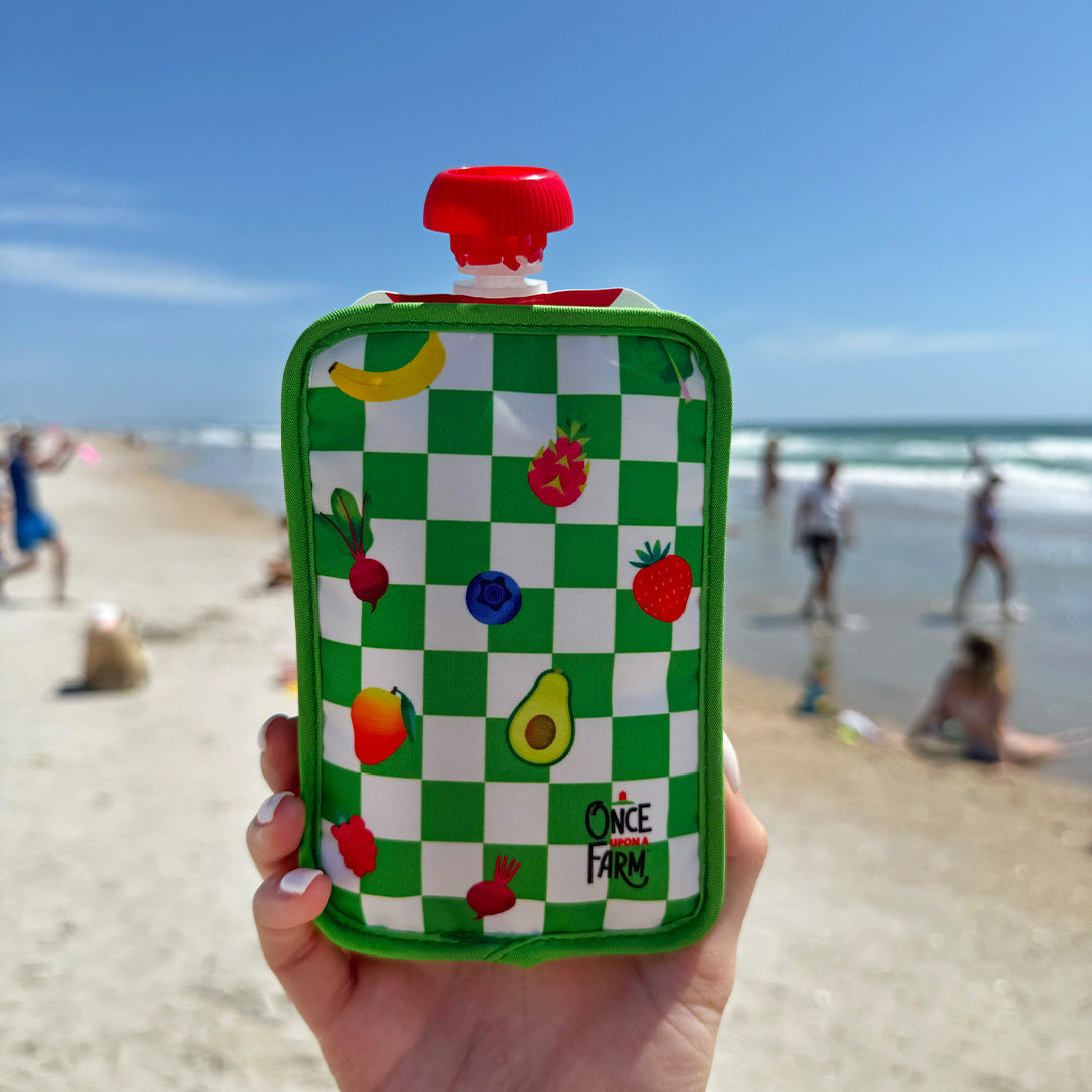 Green Checkered Pouch Cooler 2-Pack