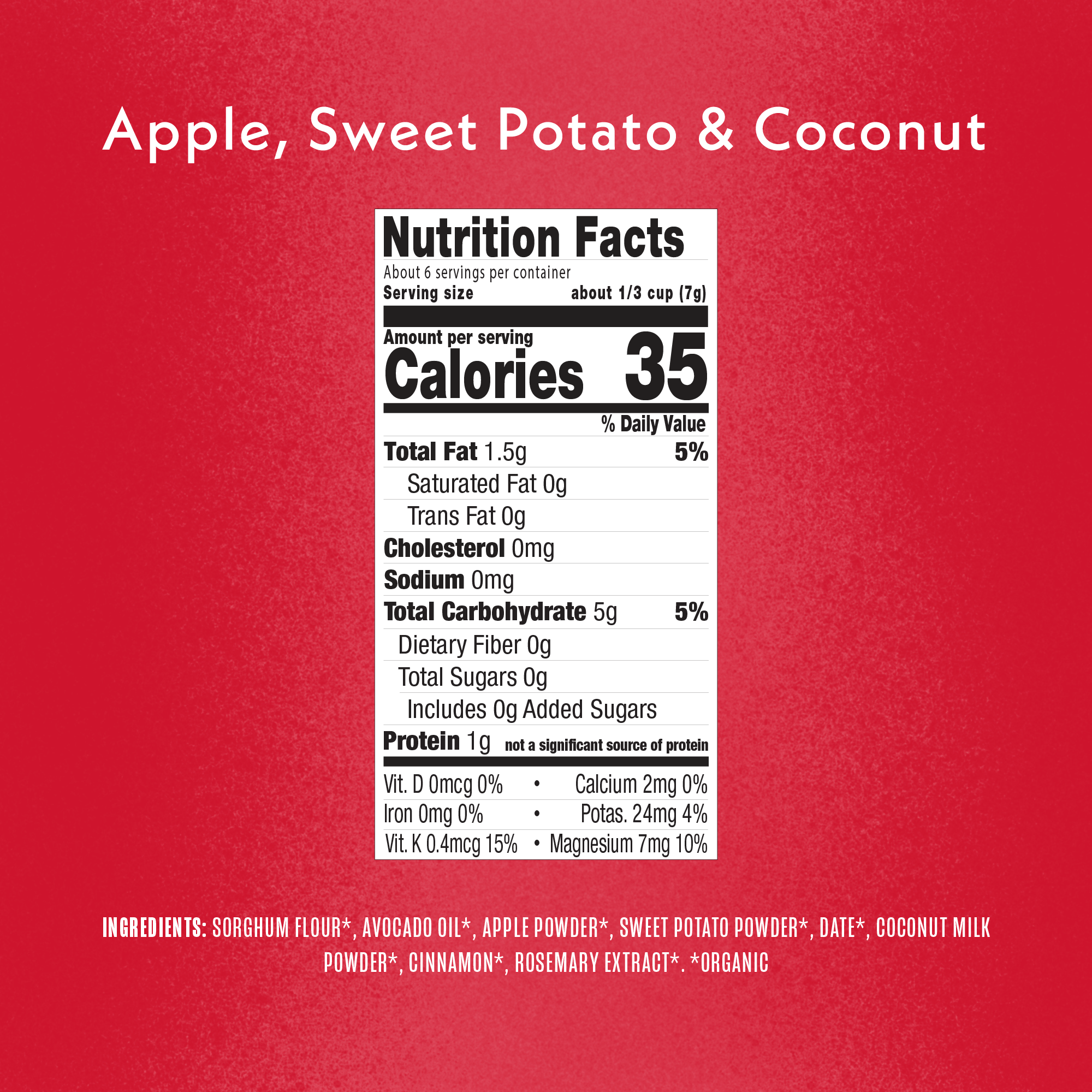 Apple Puffs Nutrition Fact Panel