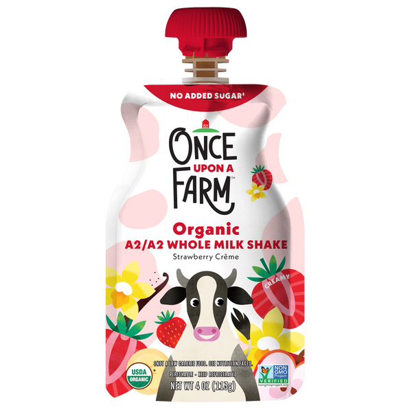 A2/A2 Whole Milk Shake Strawberry Creme – Once Upon a Farm