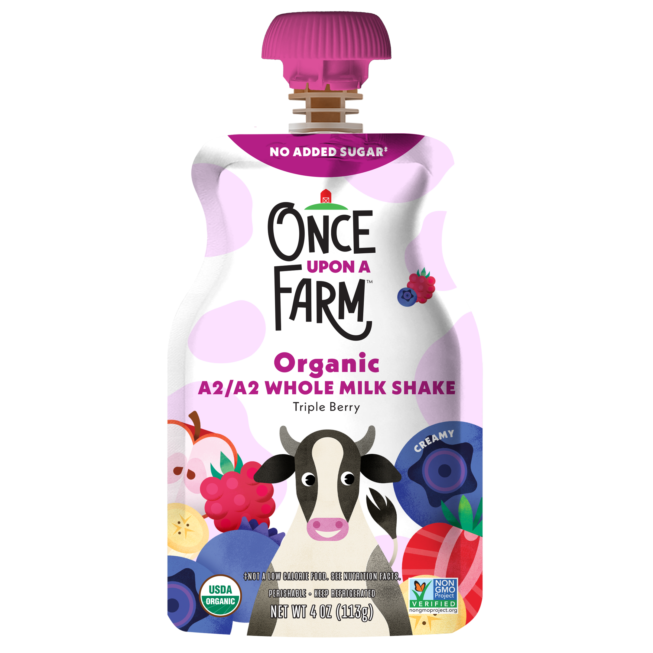 A2/A2 Whole Milk Shake Triple Berry – Once Upon a Farm