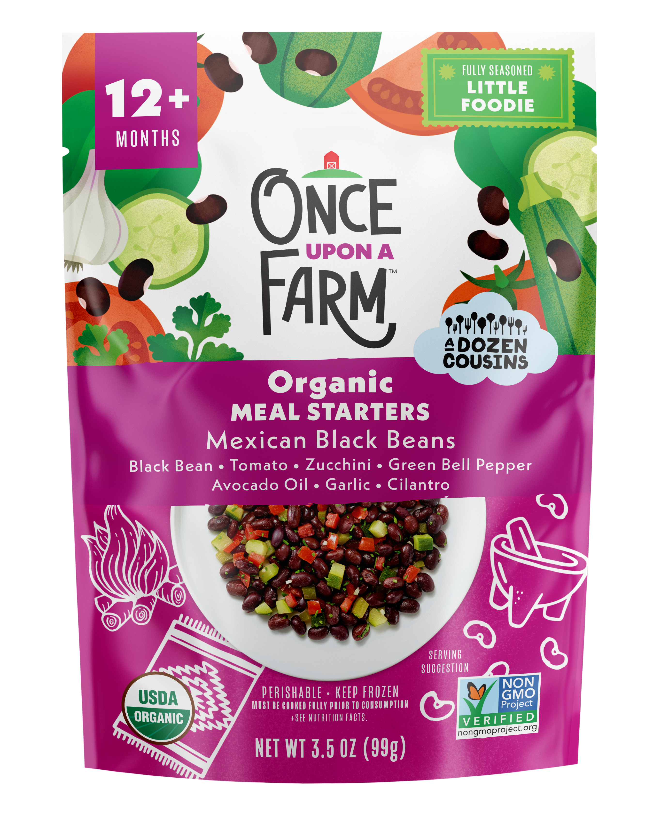 Mexican Black beans frozen meal front of pack