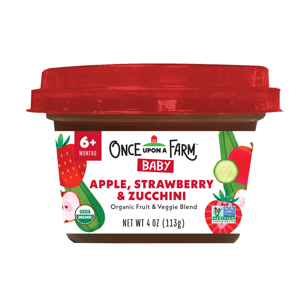 Apple, Strawberry & Zucchini Fruit and Veggie Baby Bowl Front of Packaging