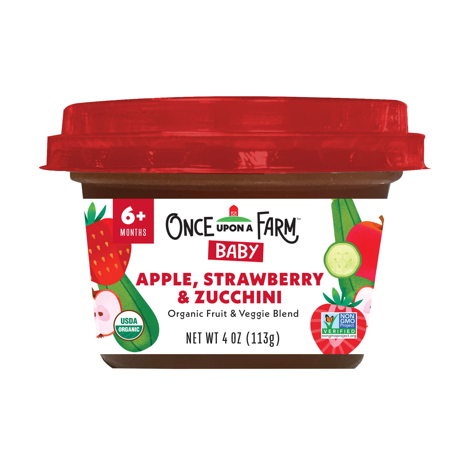 Apple, Strawberry & Zucchini Fruit and Veggie Baby Bowl Front of Packaging