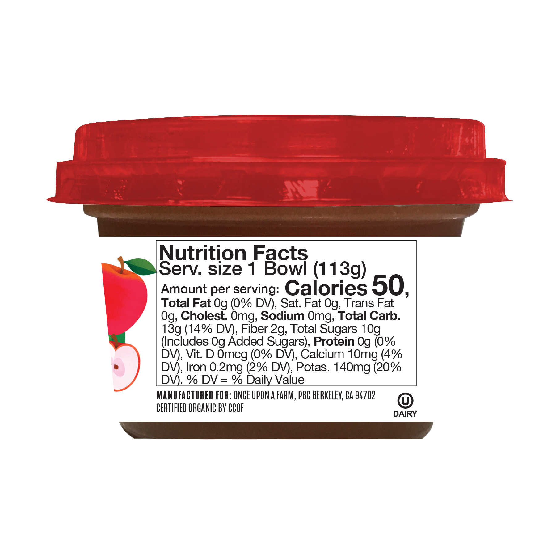 Apple, Strawberry & Zucchini Fruit and Veggie Baby Bowl Nutrition Facts