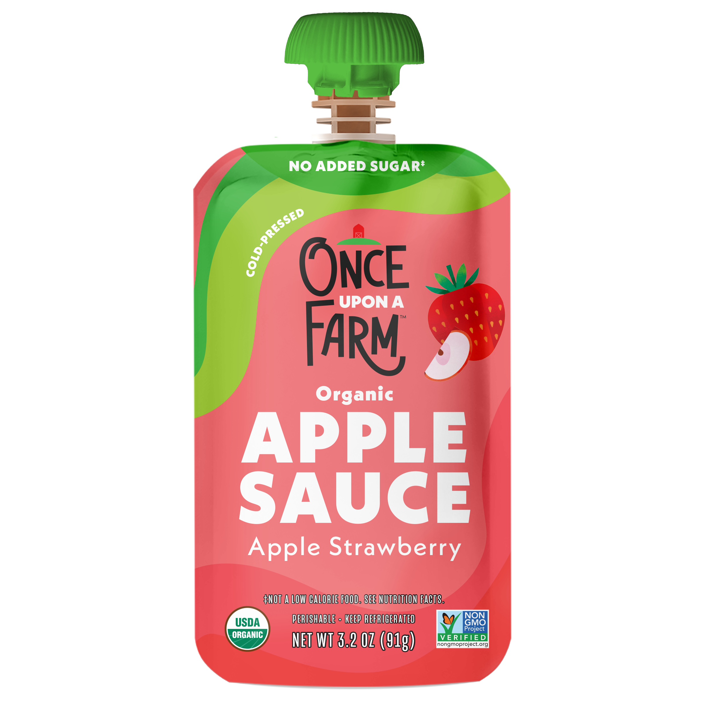 strawberry applesauce front of package