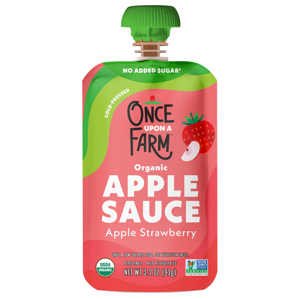 strawberry applesauce front of packaging