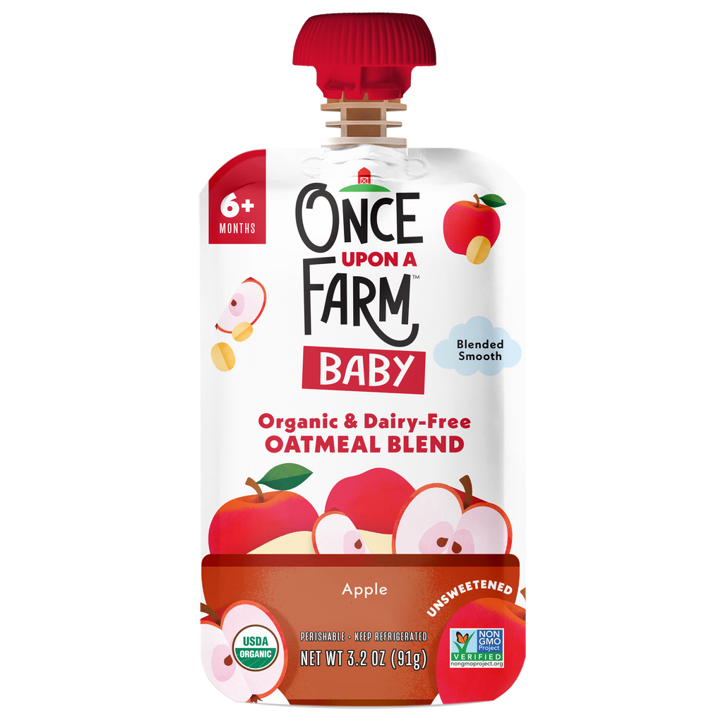 Once Upon a Farm Organic Baby Oatmeal Apple Pouch, 3.2oz