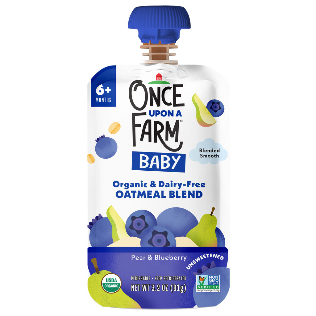 Pear & Blueberry Baby Oatmeal Blend Front of packaging
