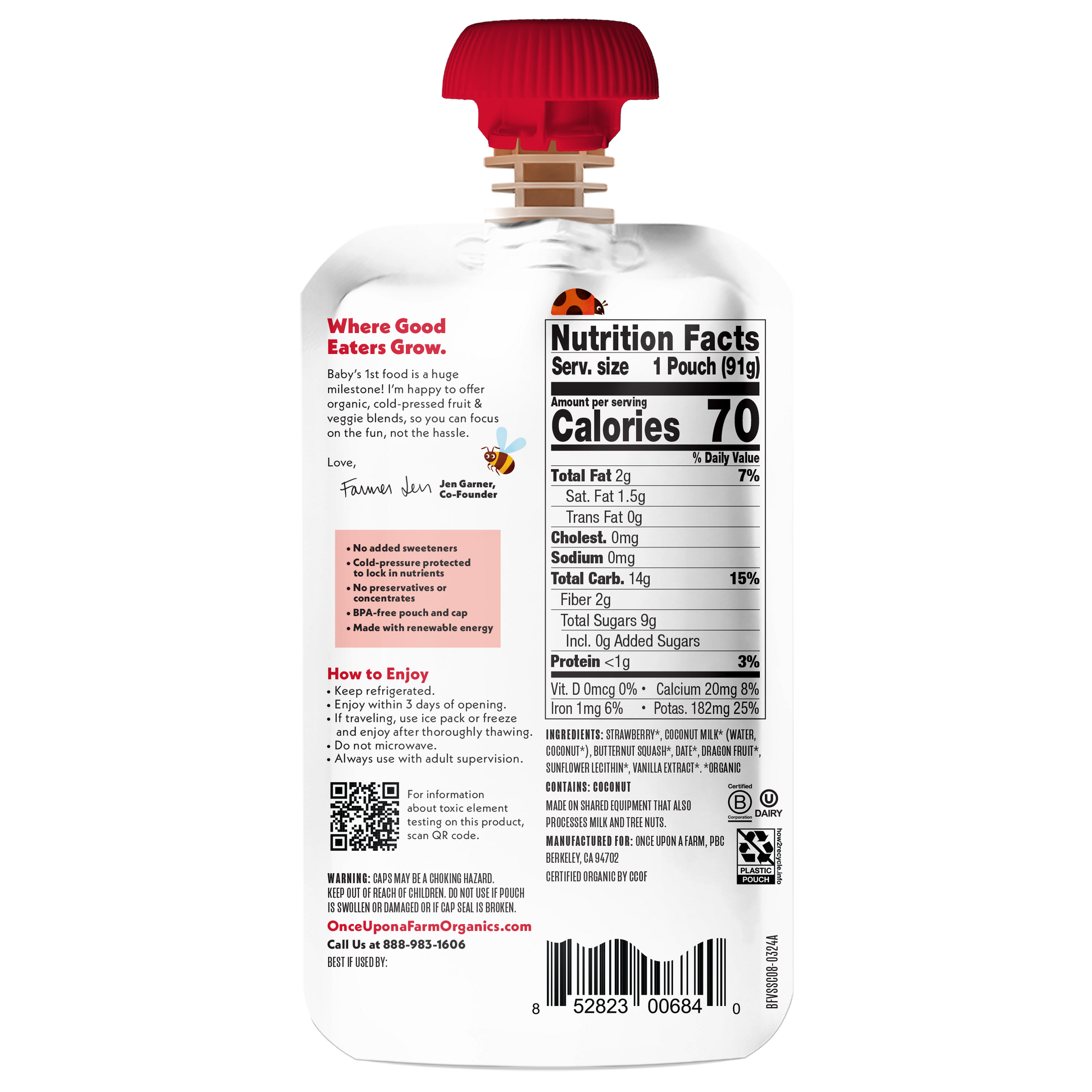 Strawberry, Squash, Coconut Vanilla – Once Upon a Farm