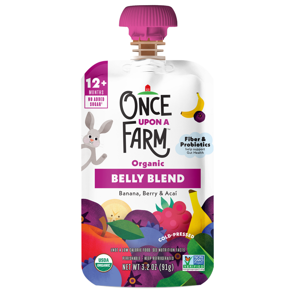 Belly Blend Banana Berry Acai Front of Packaging