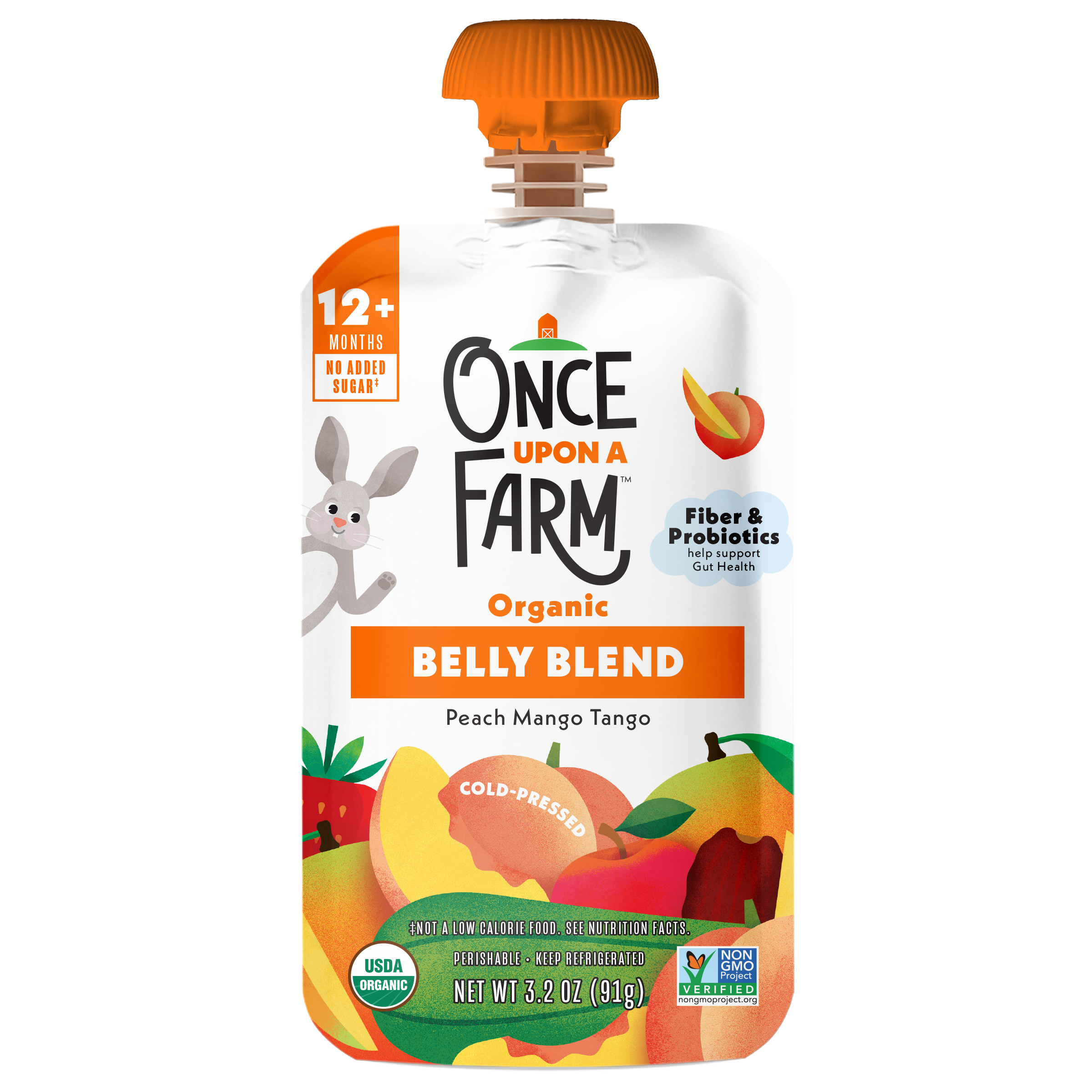 Peach Mango Tango Belly Blend front of packaging