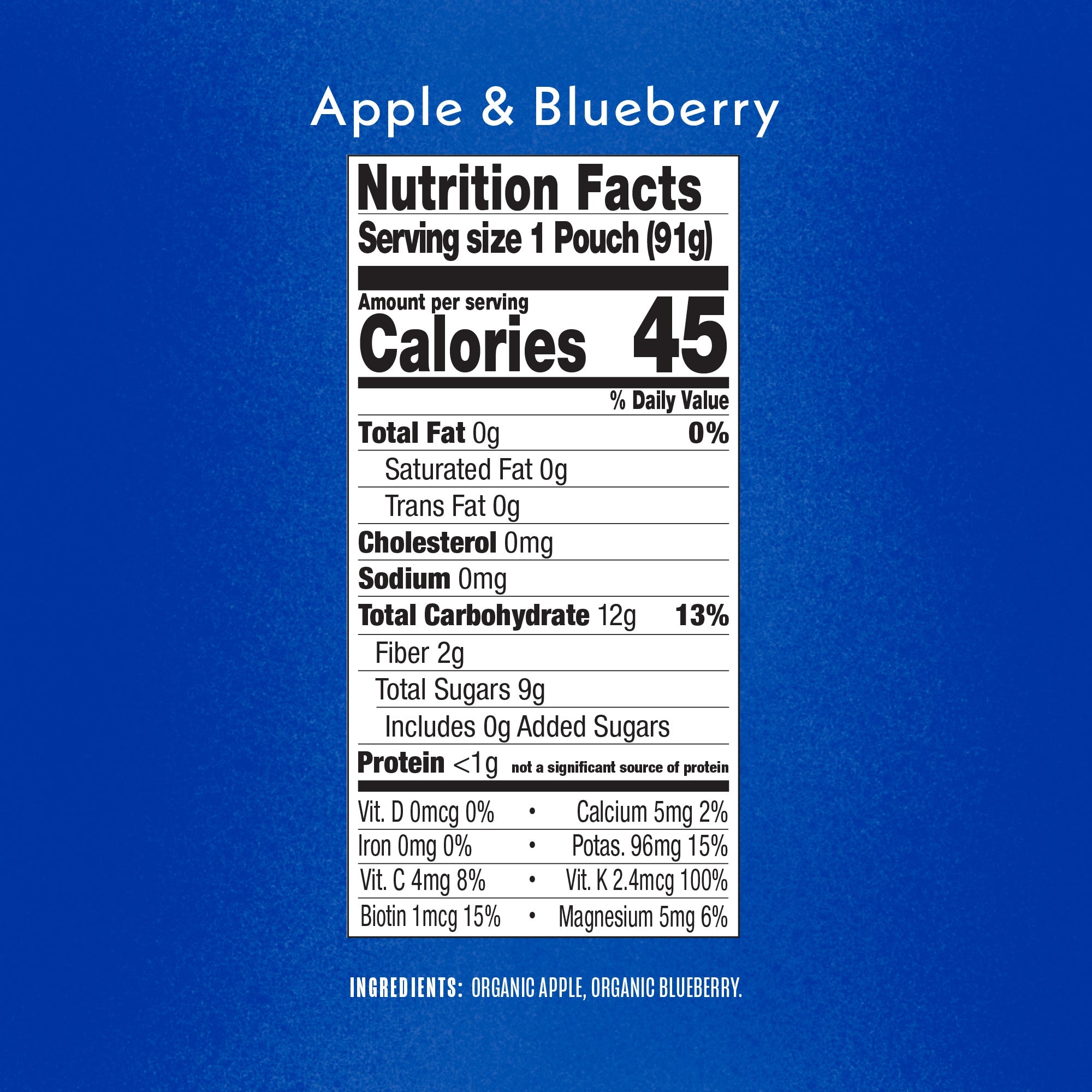 Apple & Blueberry Nutritional Facts & Ingredients