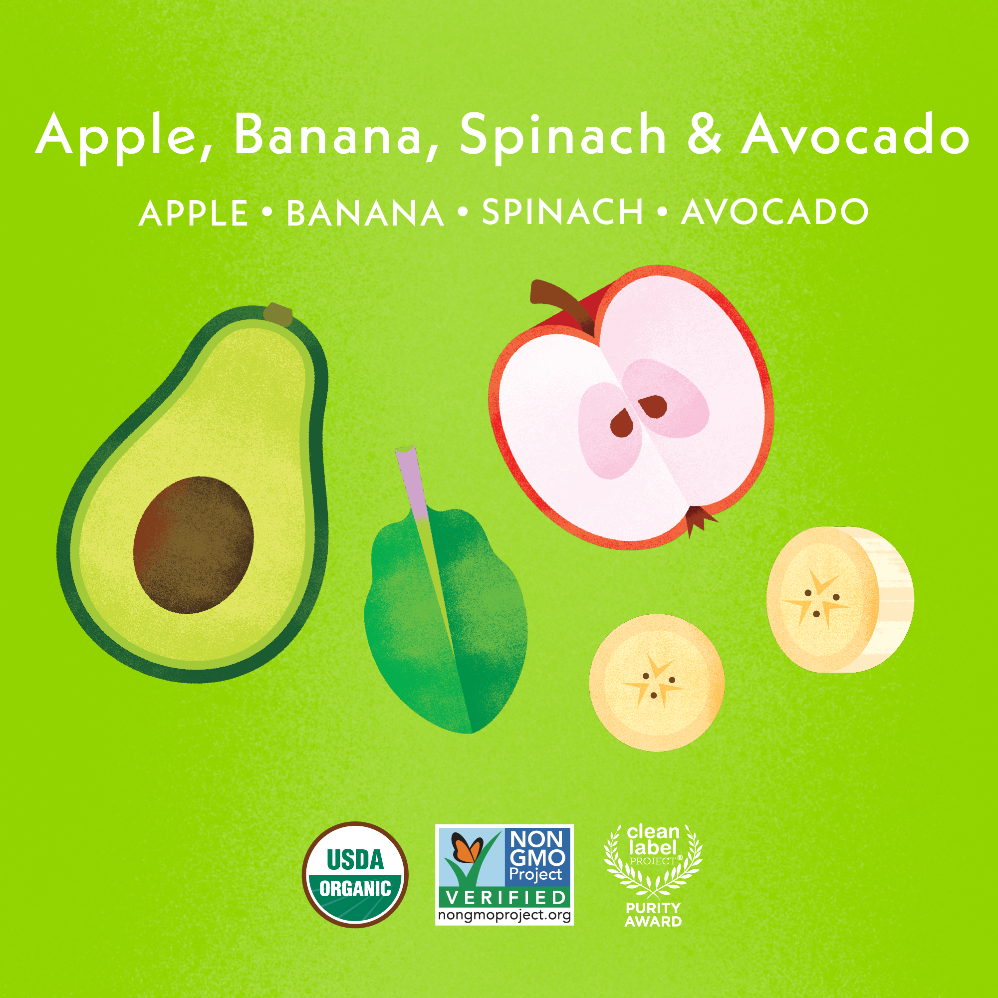 Apple, Banana, Spinach & Avocado
