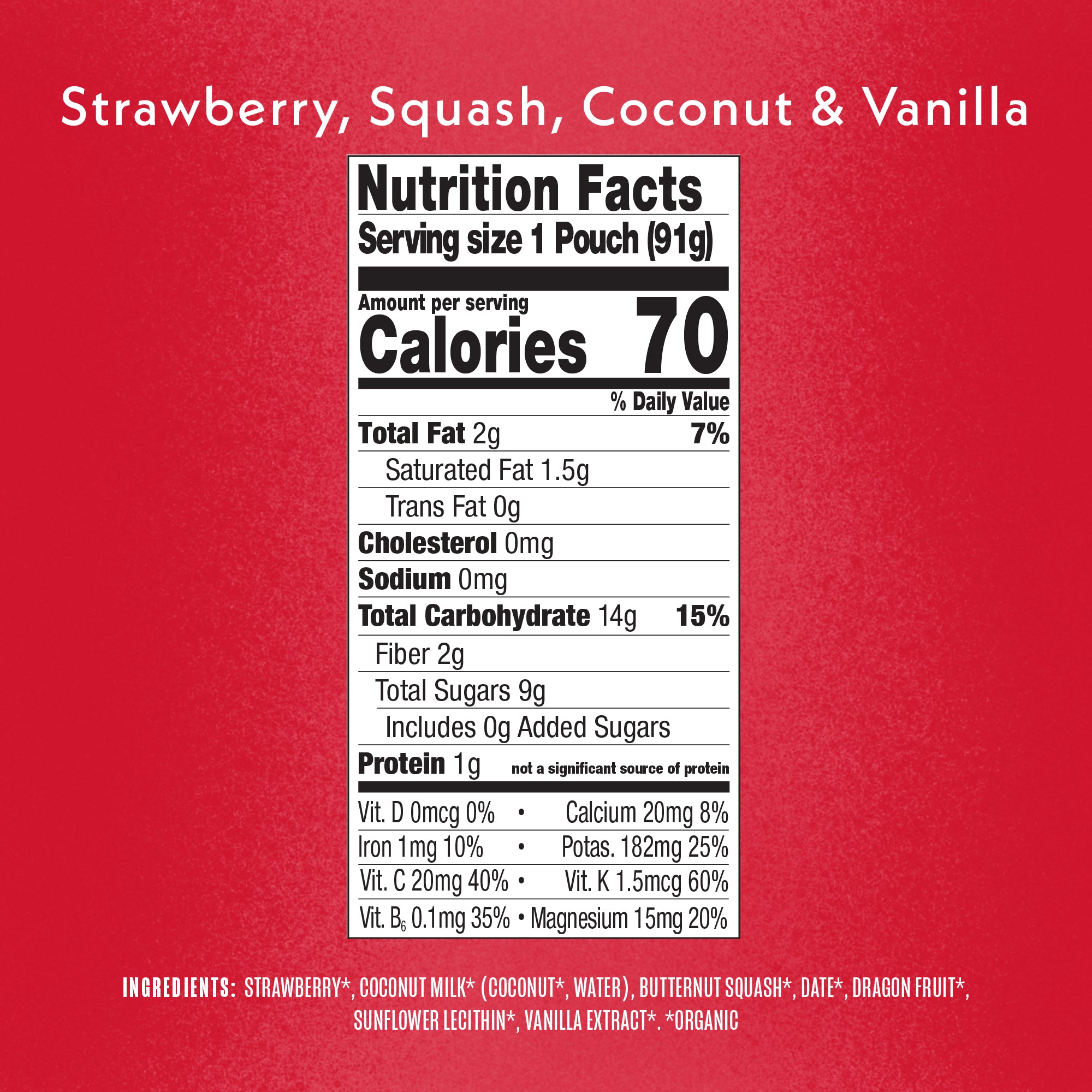Strawberry Squash Coconut Vanilla Nutritional Facts & Ingredients