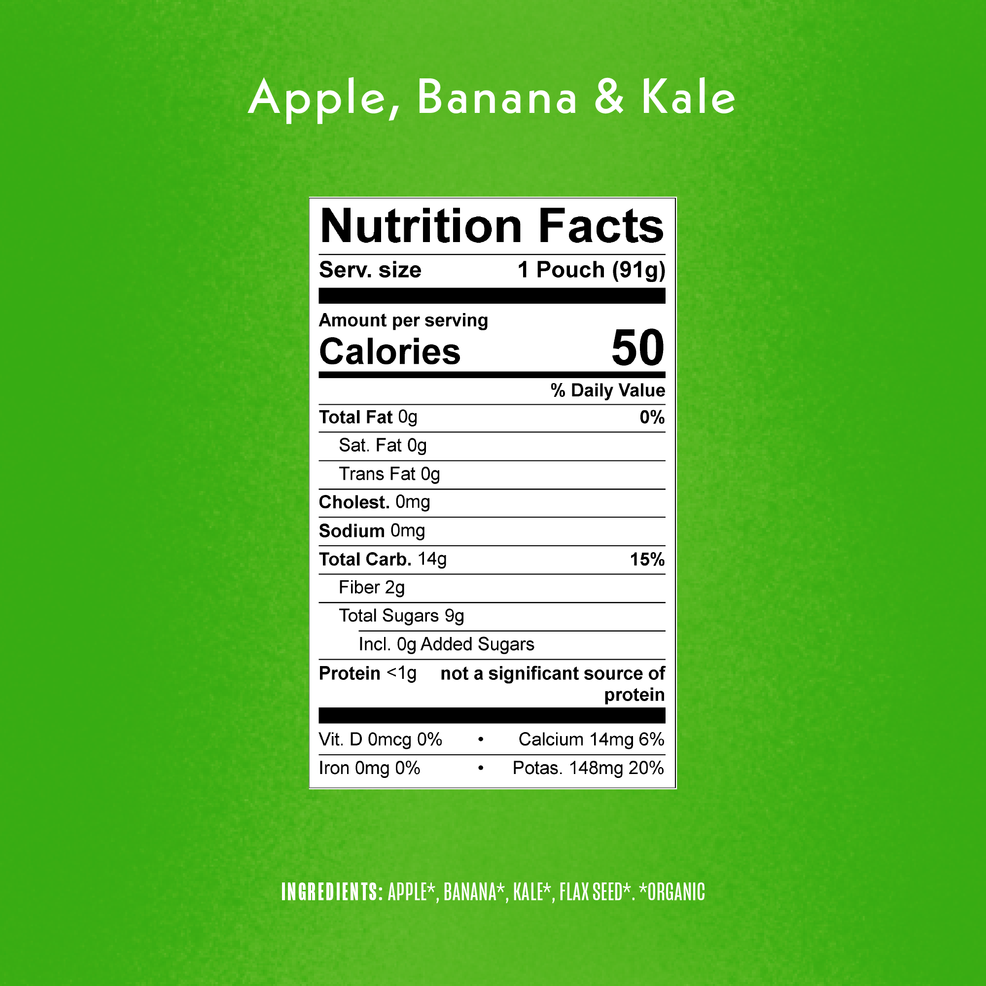 Apple, Banana & Kale with Flax Seed
