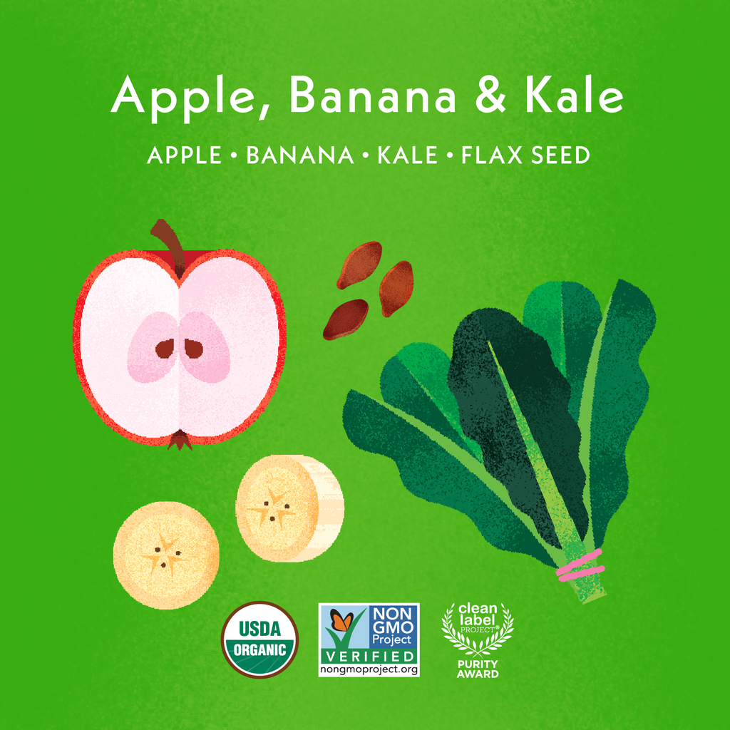 Apple, Banana & Kale with Flax Seed