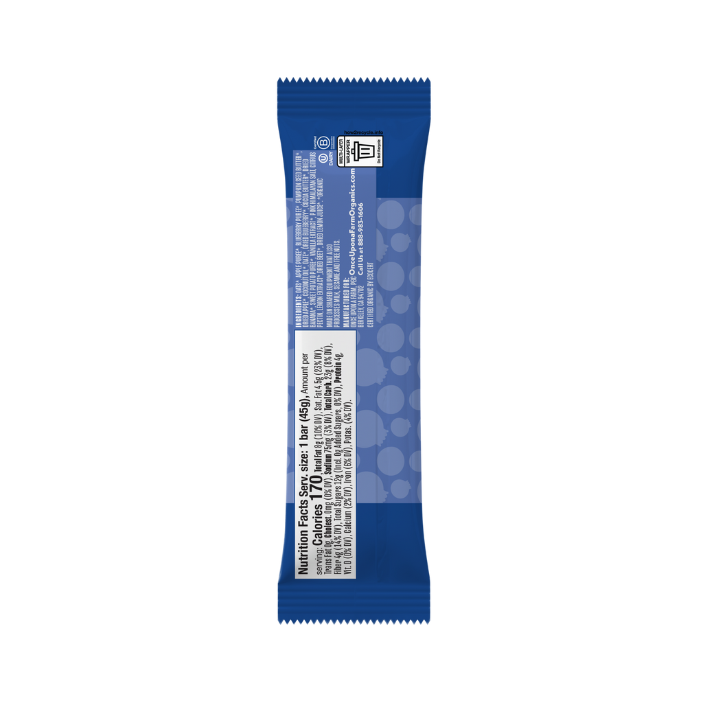 Blueberry Refrigerated Oat Bar back of new packaging