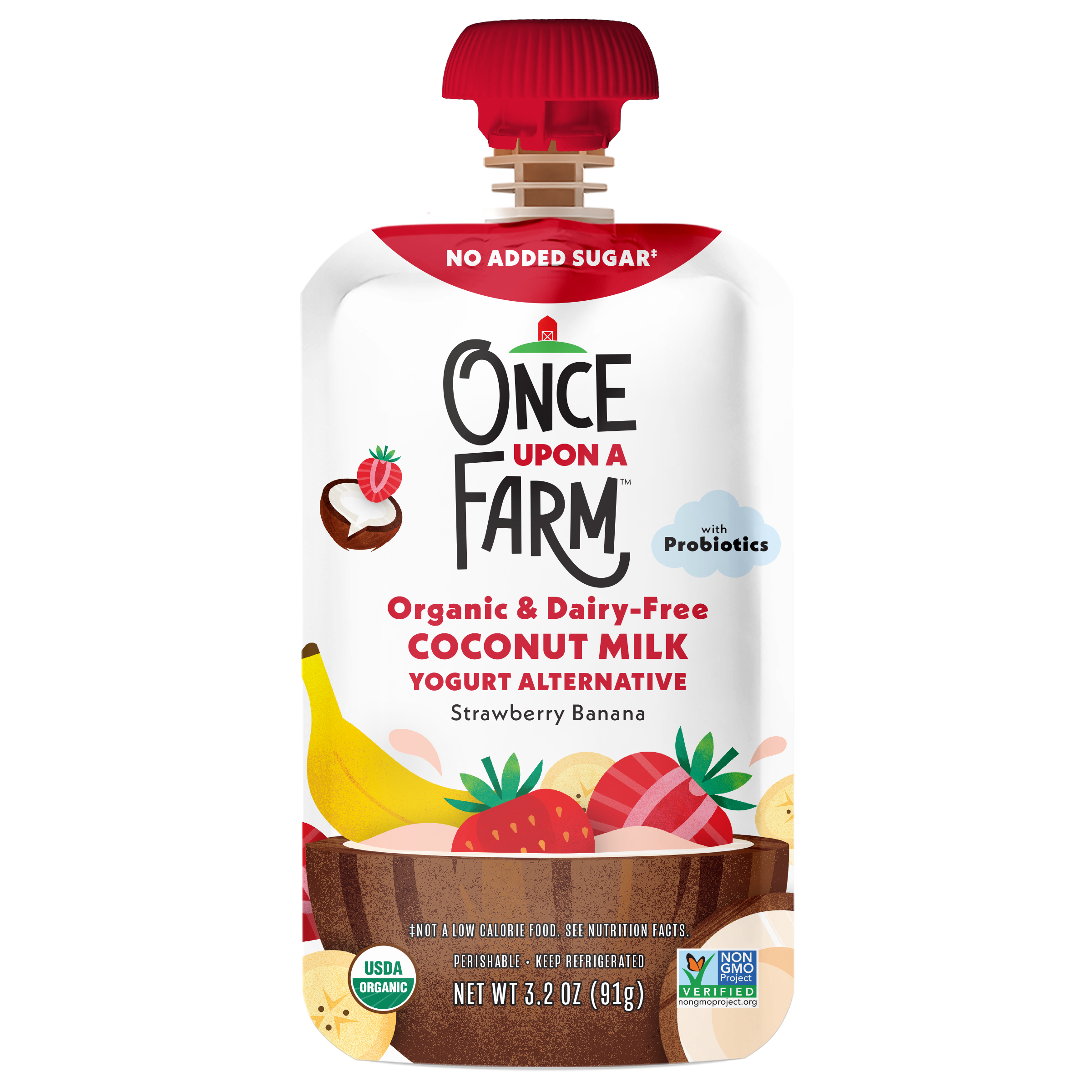 Strawberry Banana Coconut Milk Yogurt Alternative