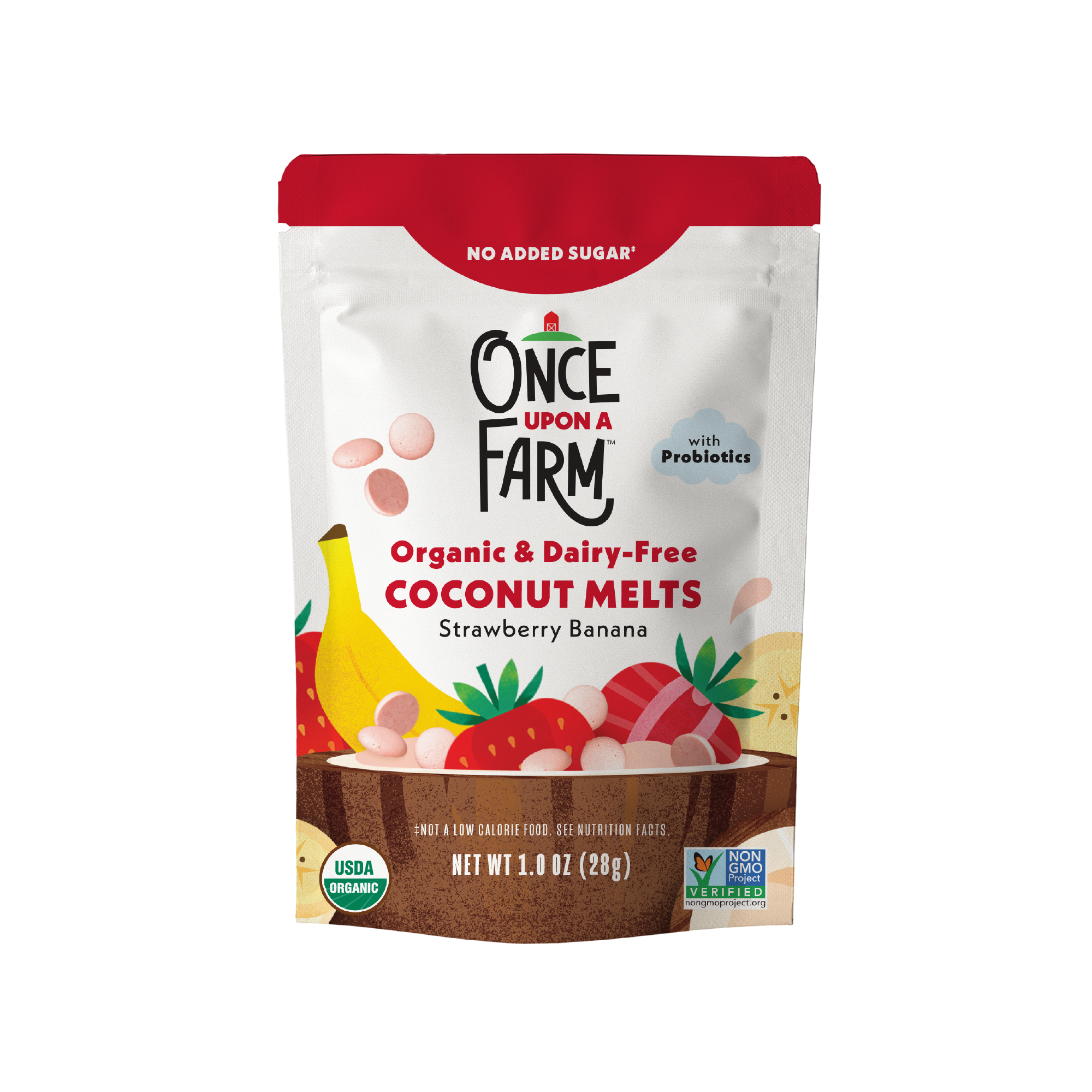 Coconut Melts Strawberry Banana New Front of Bag