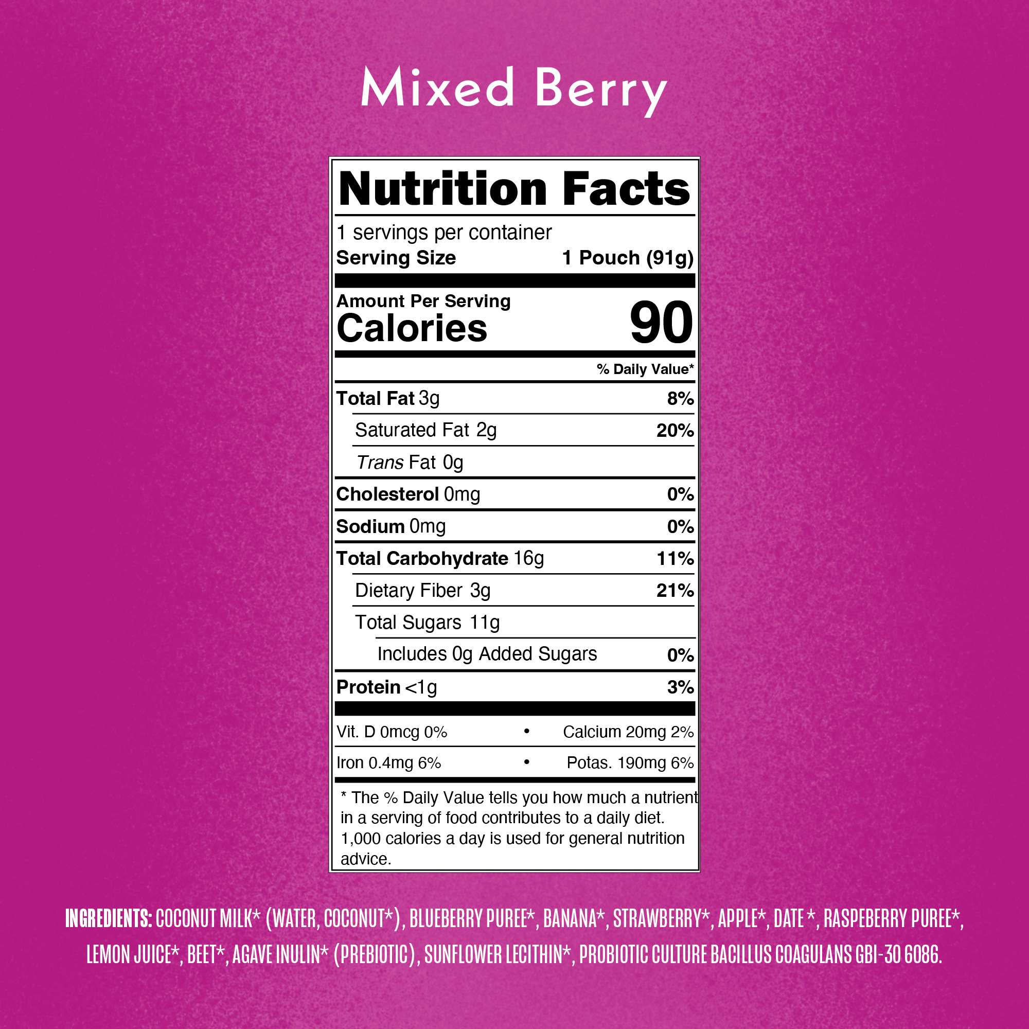 Mixed Berry Coconut Milk Yogurt Alternative