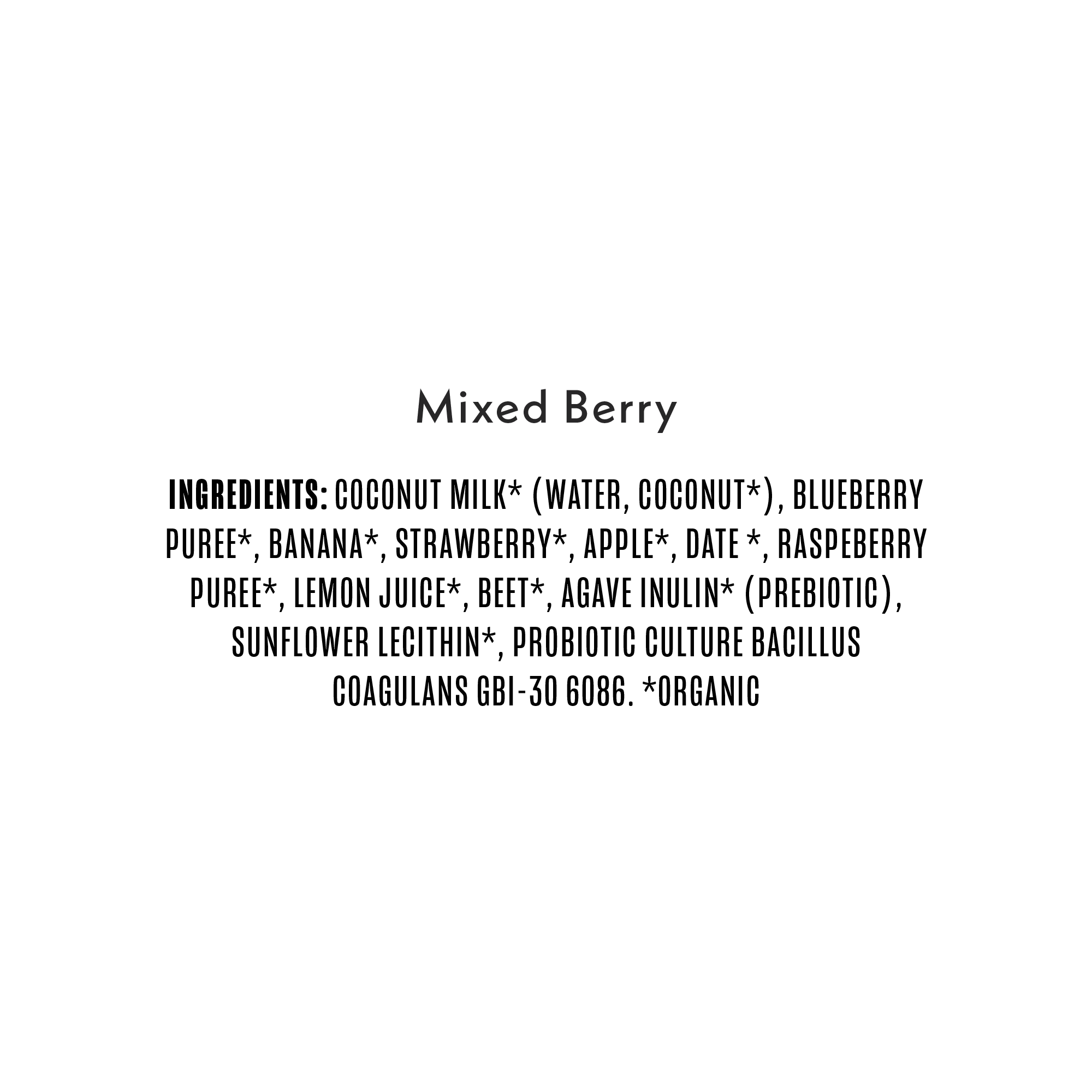 Mixed Berry Coconut Milk Yogurt Alternative