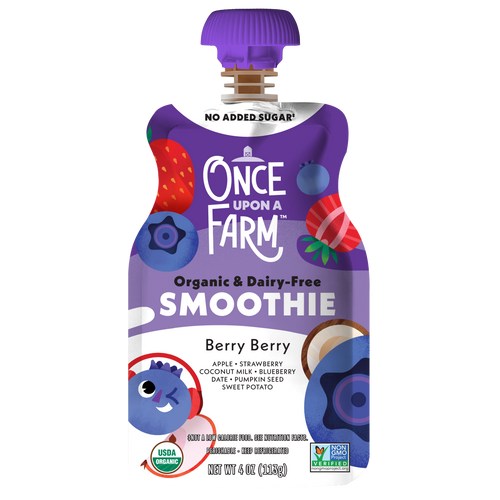 Once Upon a Farm Berry Berry Dairy Free Smoothie Front of Packaging