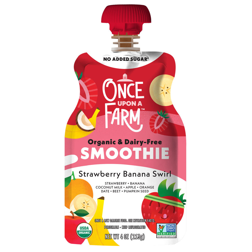 Strawberry Banana Swirl Dairy-Free Smoothie Front of Packaging