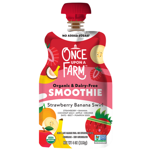 Strawberry Banana Swirl Dairy-Free Smoothie Front of Packaging