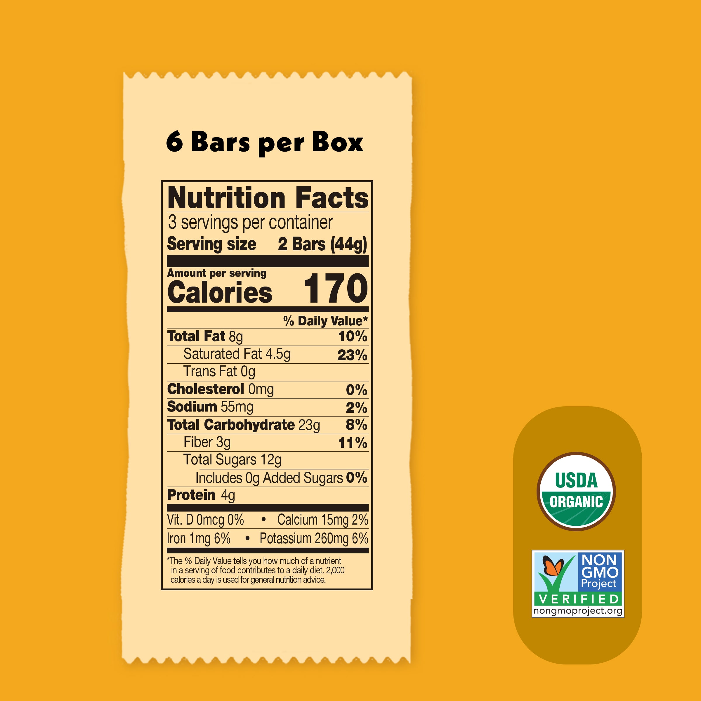 Nutrion Facts Label for Mini Banana Chocolate Refrigerated Oat Bars