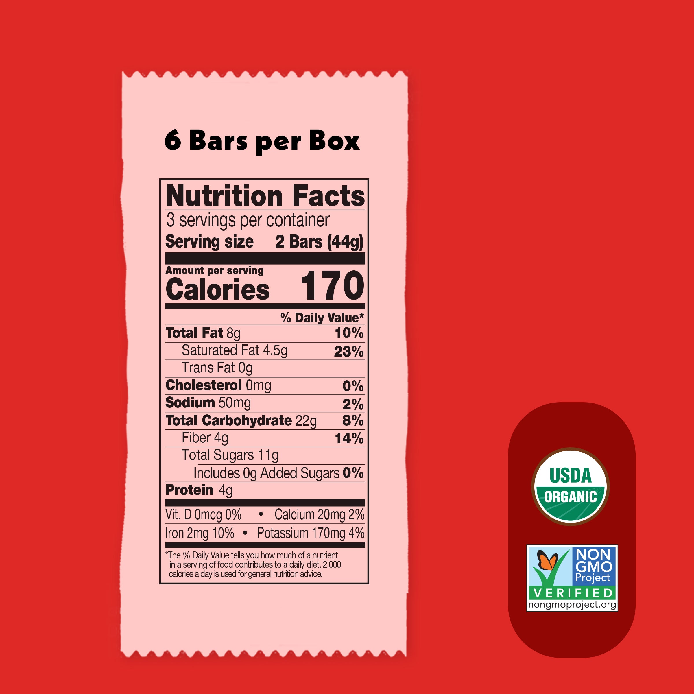 Nutrition Fact Label for Mini Strawberry Refrigerated Oat Bar