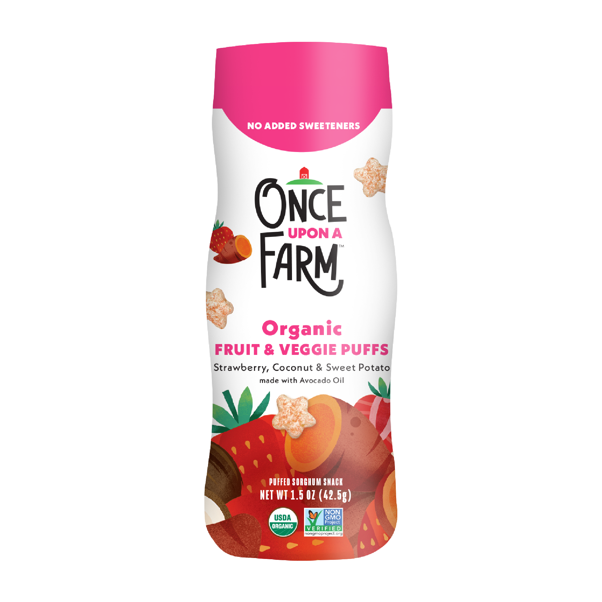 Strawberry, Coconut & Sweet Potato Puffs, 6ct