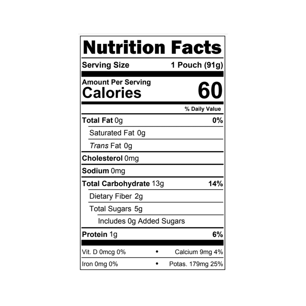 Once Upon a Farm Organic Baby Oatmeal Banana Pouch, 3.2oz nutrition 