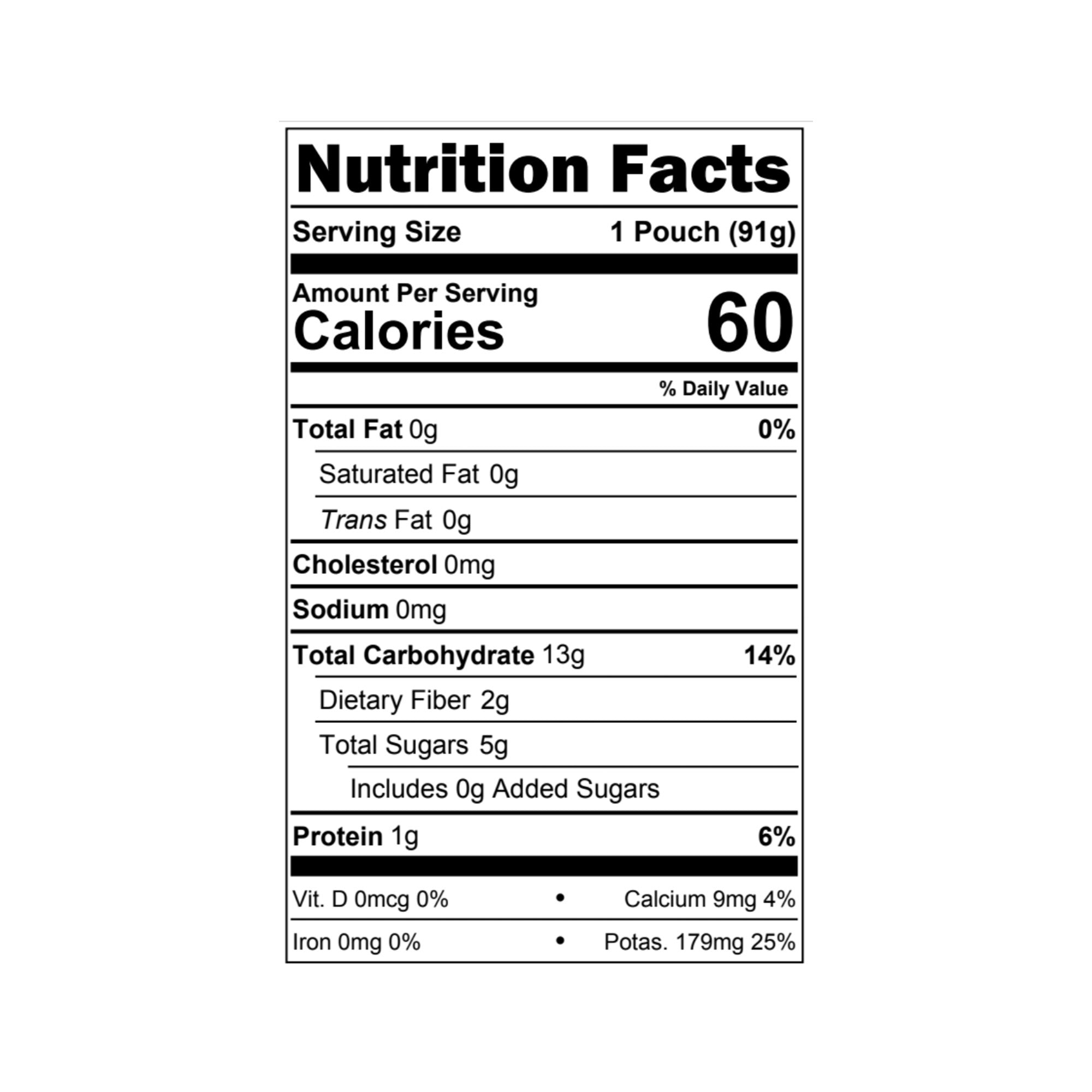 Once Upon a Farm Organic Baby Oatmeal Banana Pouch, 3.2oz nutrition 