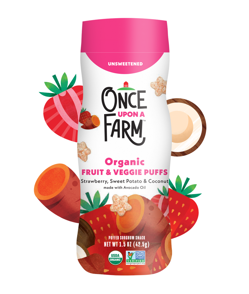 Strawberry, Sweet Potato & Coconut Puffs, 6ct – Once Upon a Farm