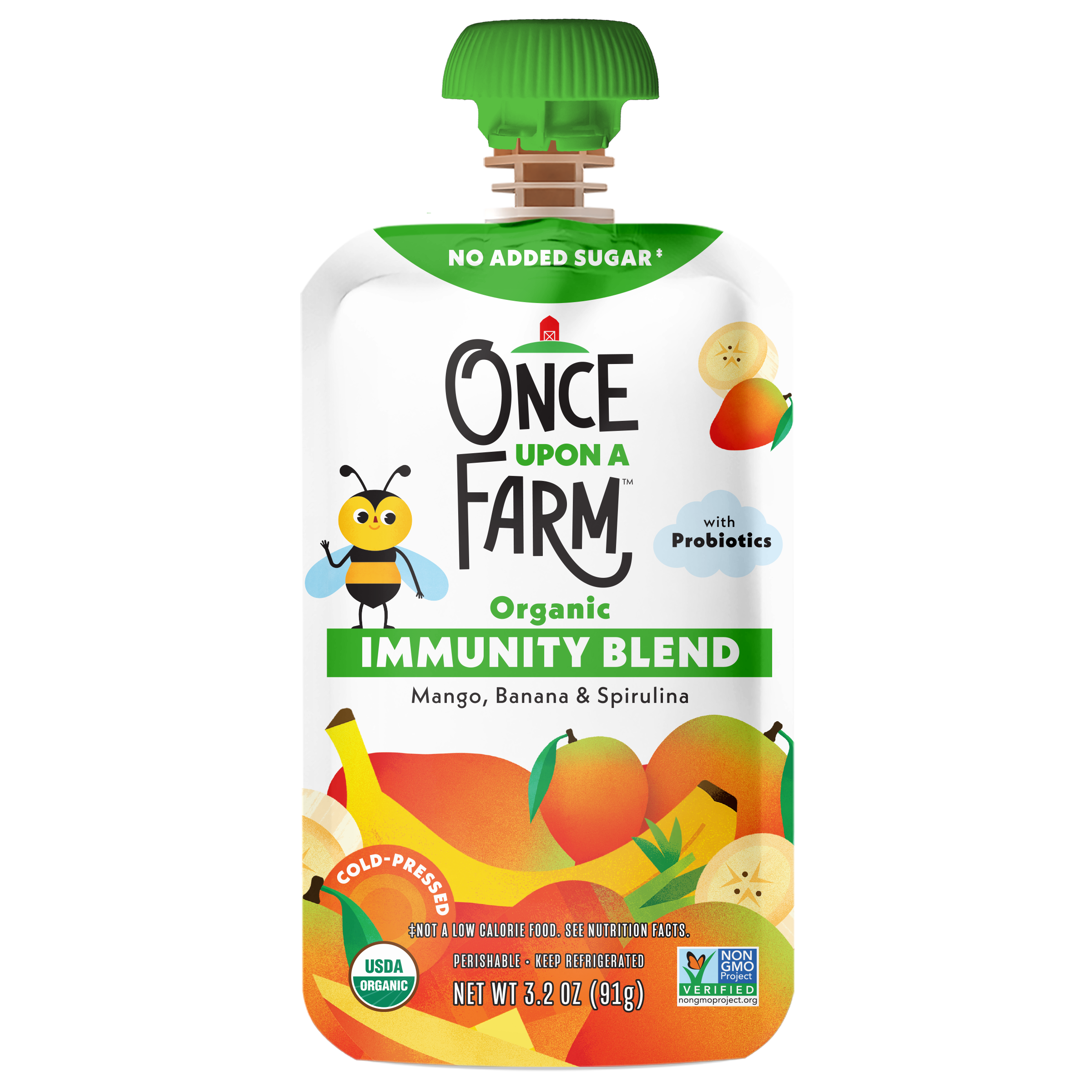 Front of Pack: Mango, Banana & Spirulina