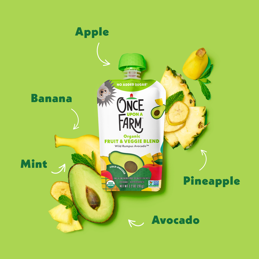 Wild Rumpus Avocado ingredients on a green background