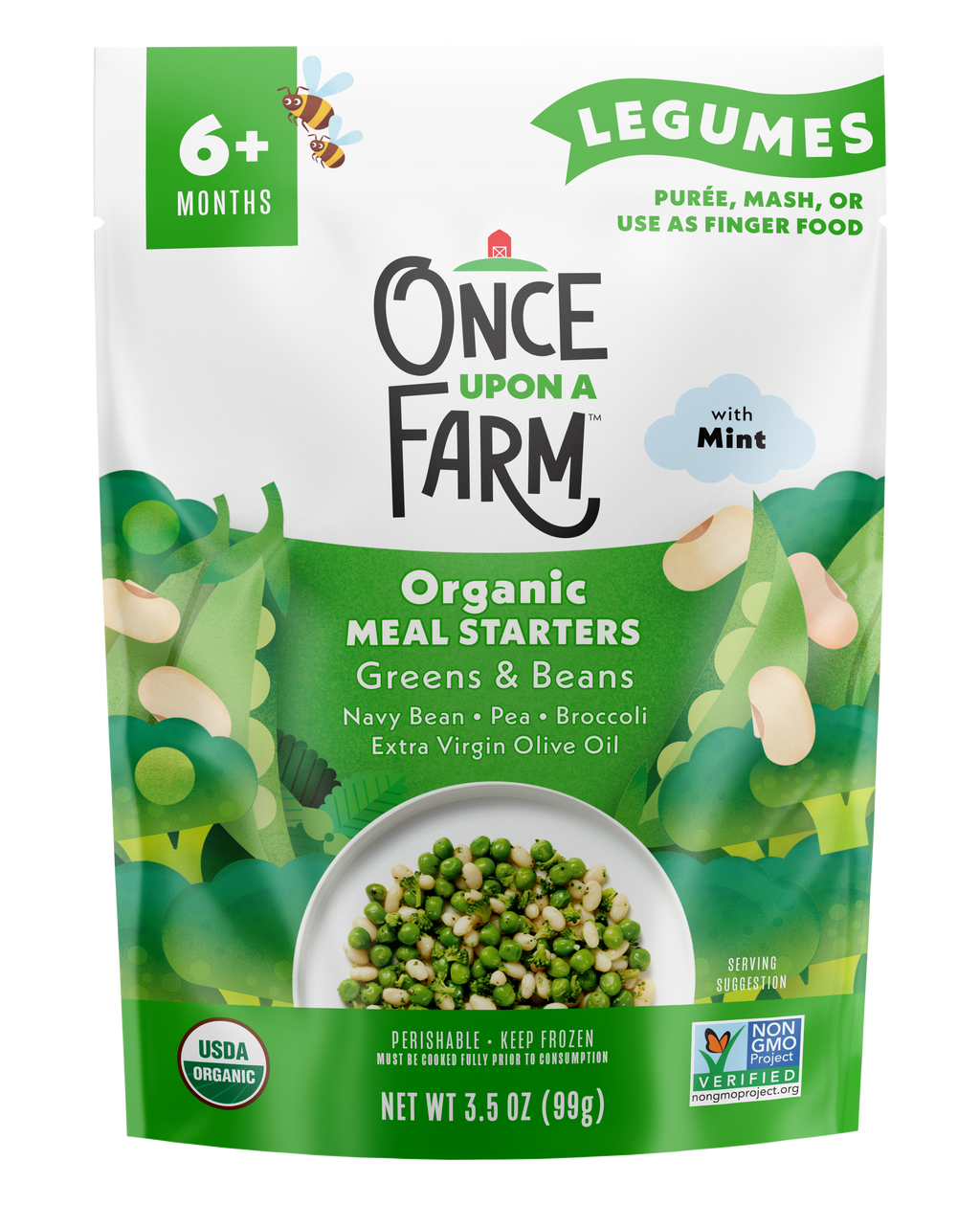 Greens & Beans frozen meal front of packaging
