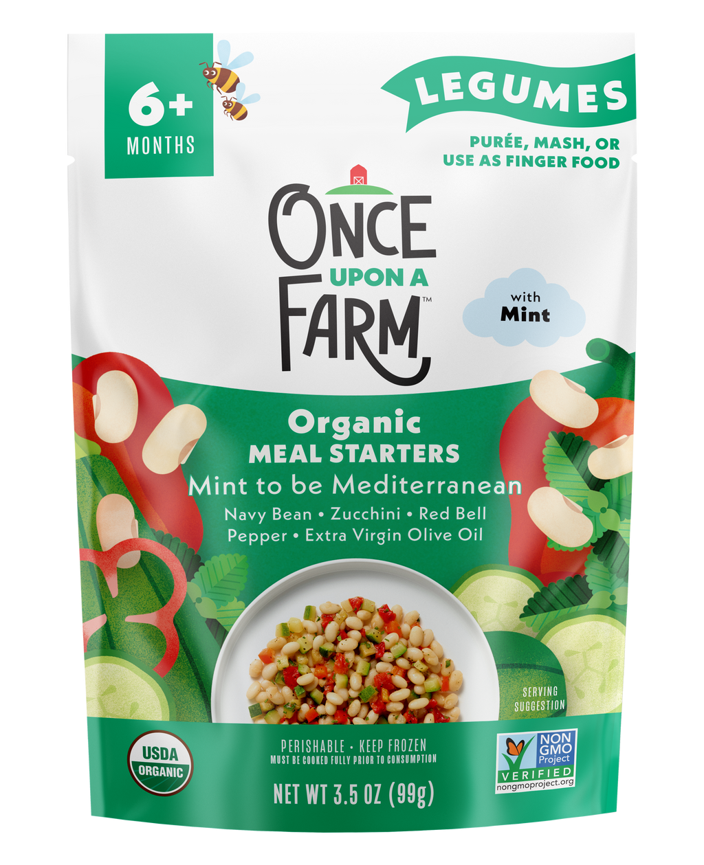 Mint to be Mediterranean frozen meal front of packaging
