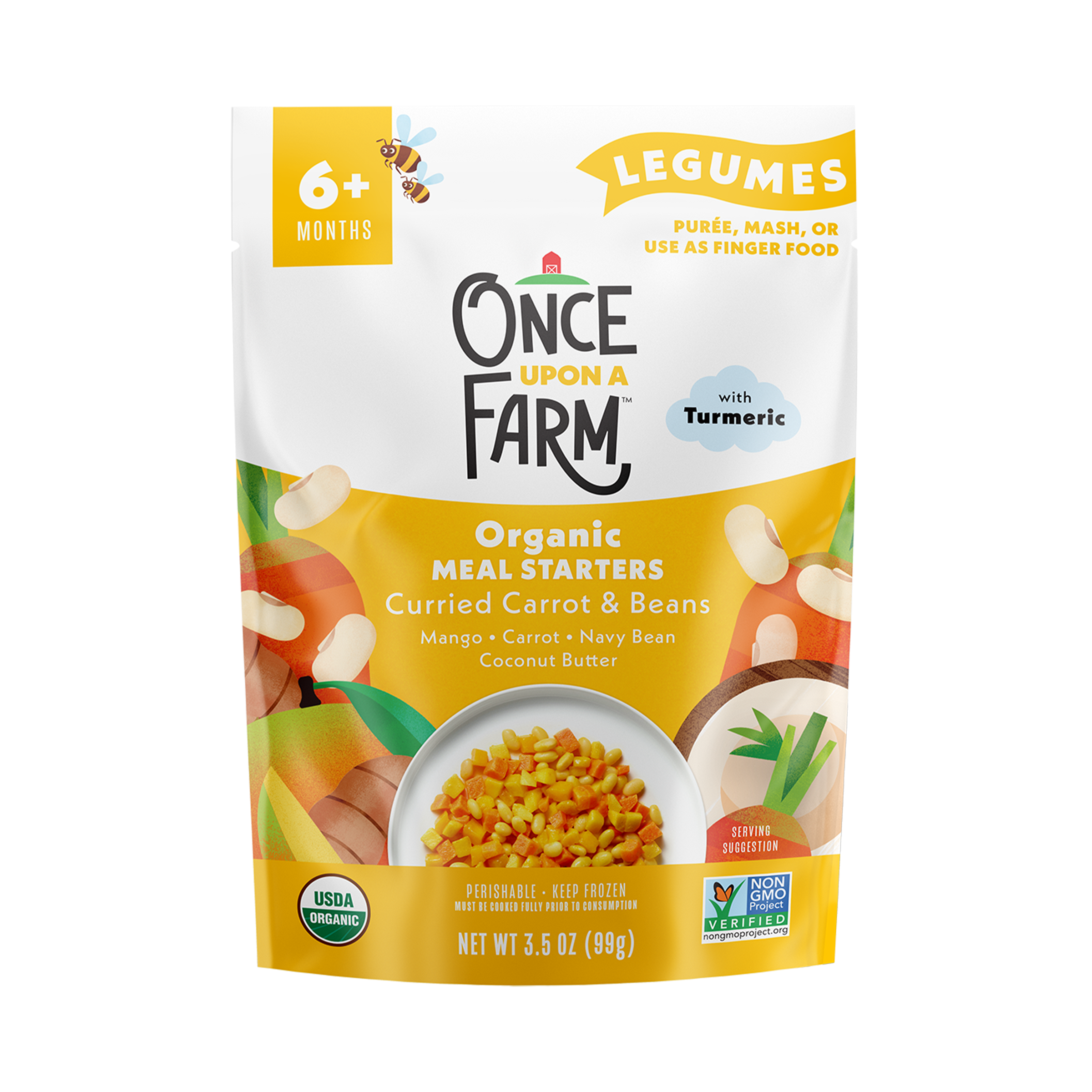 Curried Carrots and Beans Front of Packaging