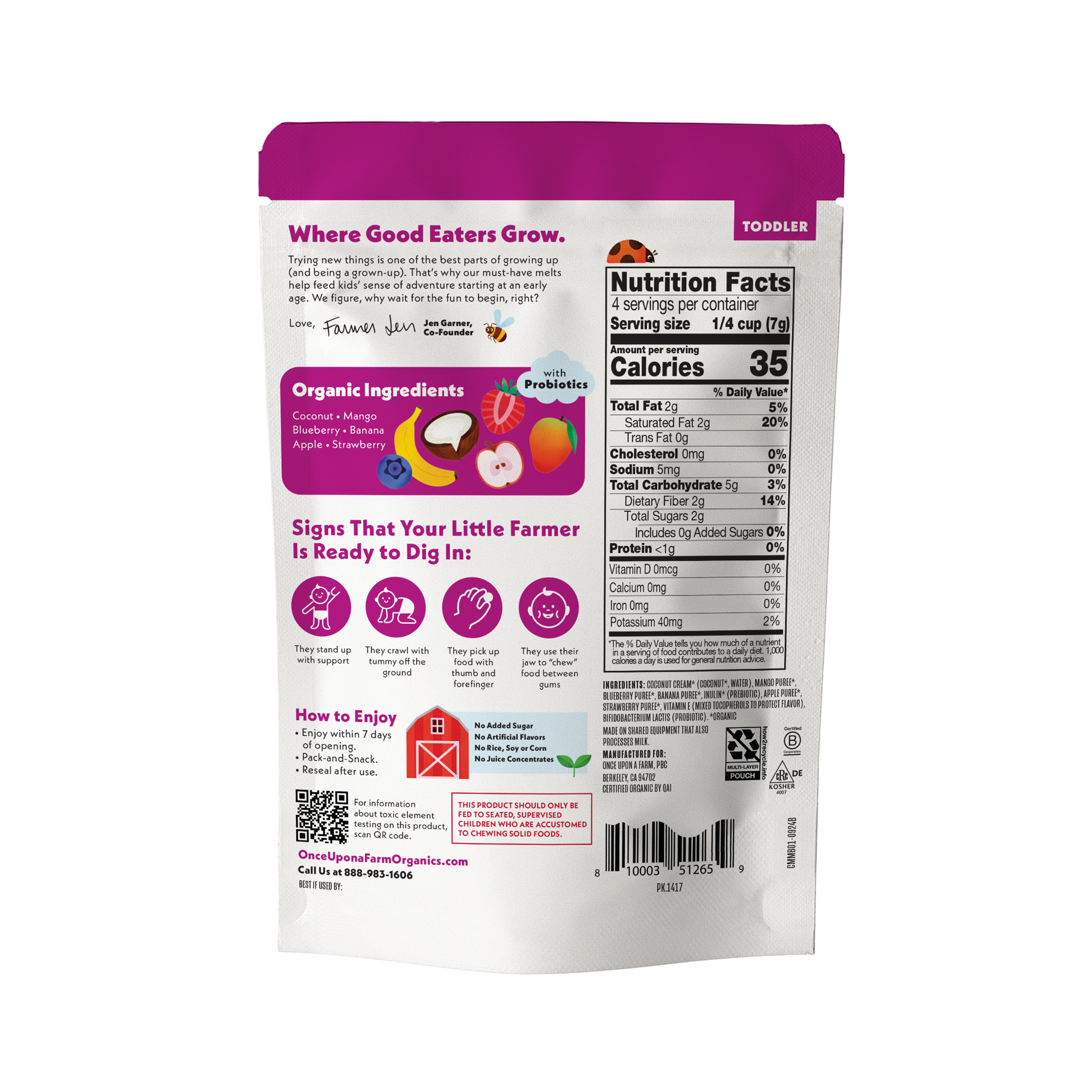 Coconut Melts Mixed Berry New Back of Bag