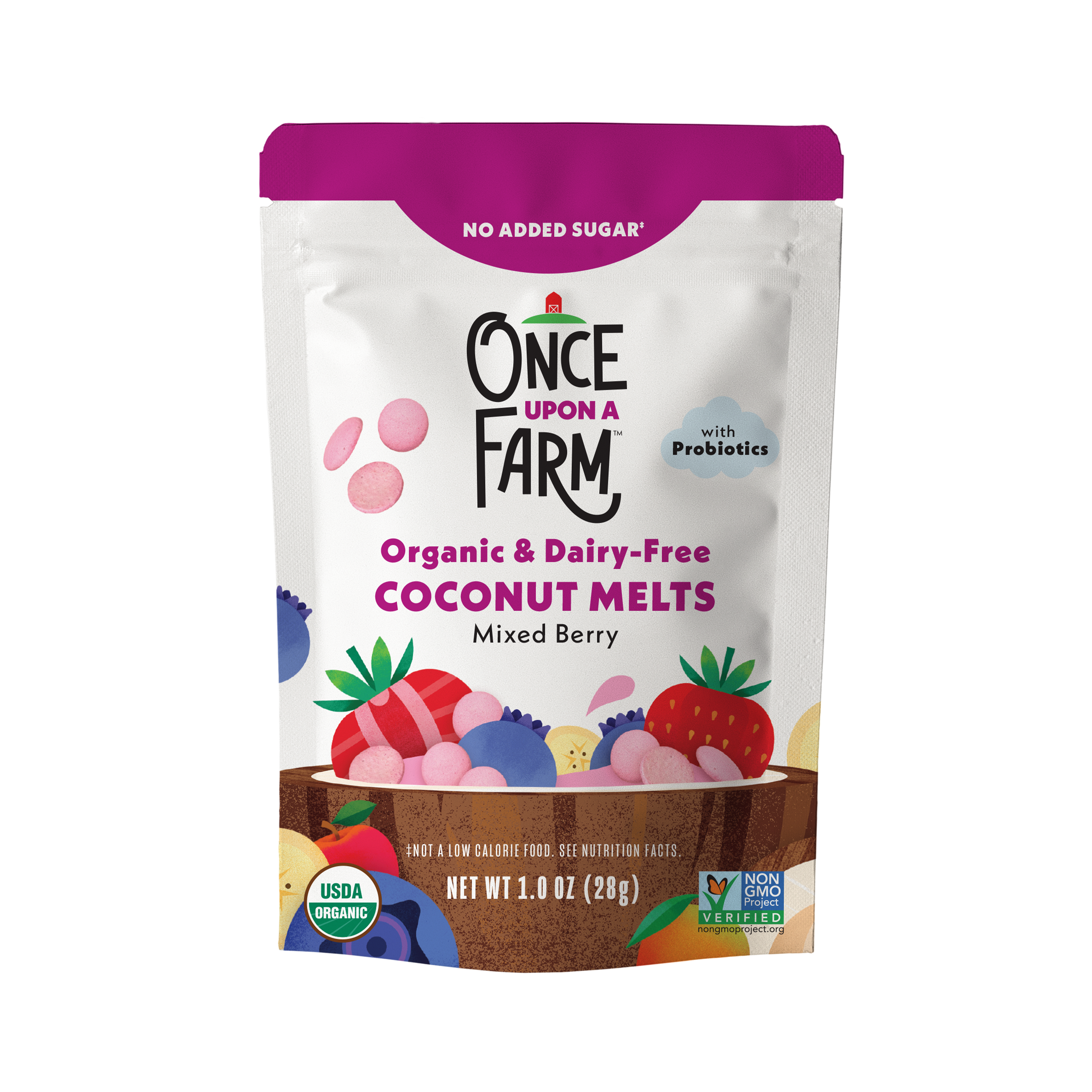 Coconut Melts Mixed Berry New Front of Bag