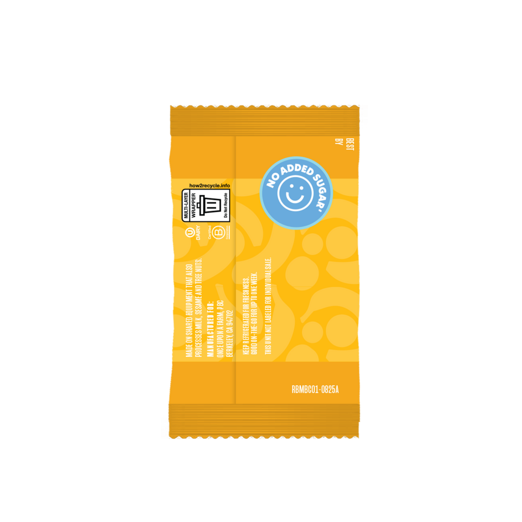 Mini Banana Chocolate Refrigerated Oat Bar Back of Packaging